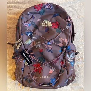 The North Face Jester Backpack with Multicolor Leaf Design